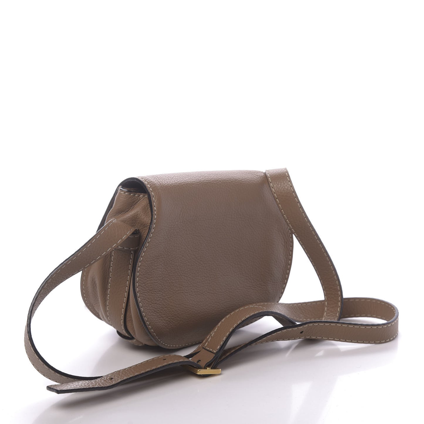 Calfskin Mini Marcie Round Crossbody Bag Nut