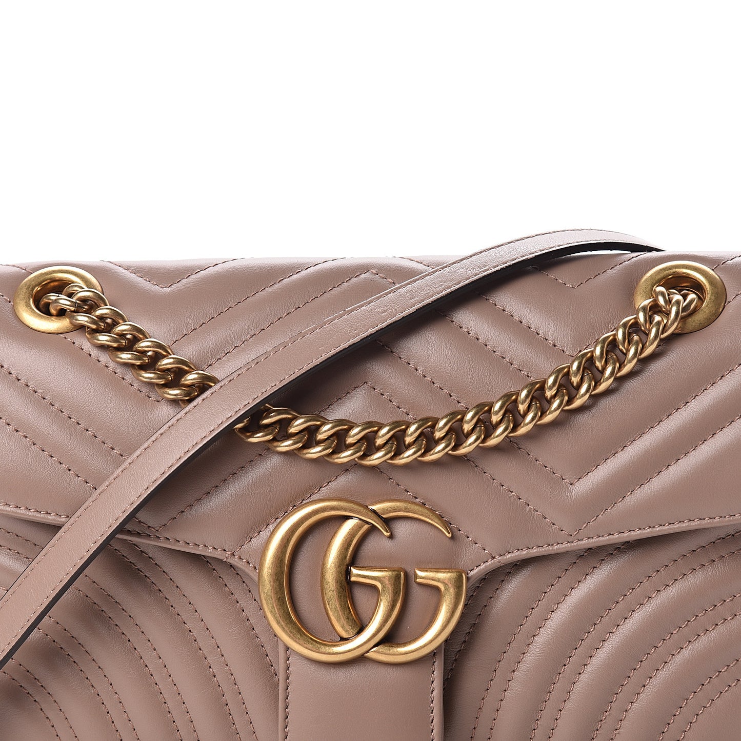 Calfskin Matelasse Small GG Marmont Shoulder Bag Porcelain Rose