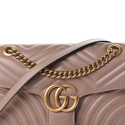 Gucci Calfskin Matelasse Small GG Marmont Shoulder Bag Porcelain Rose 10 of 10