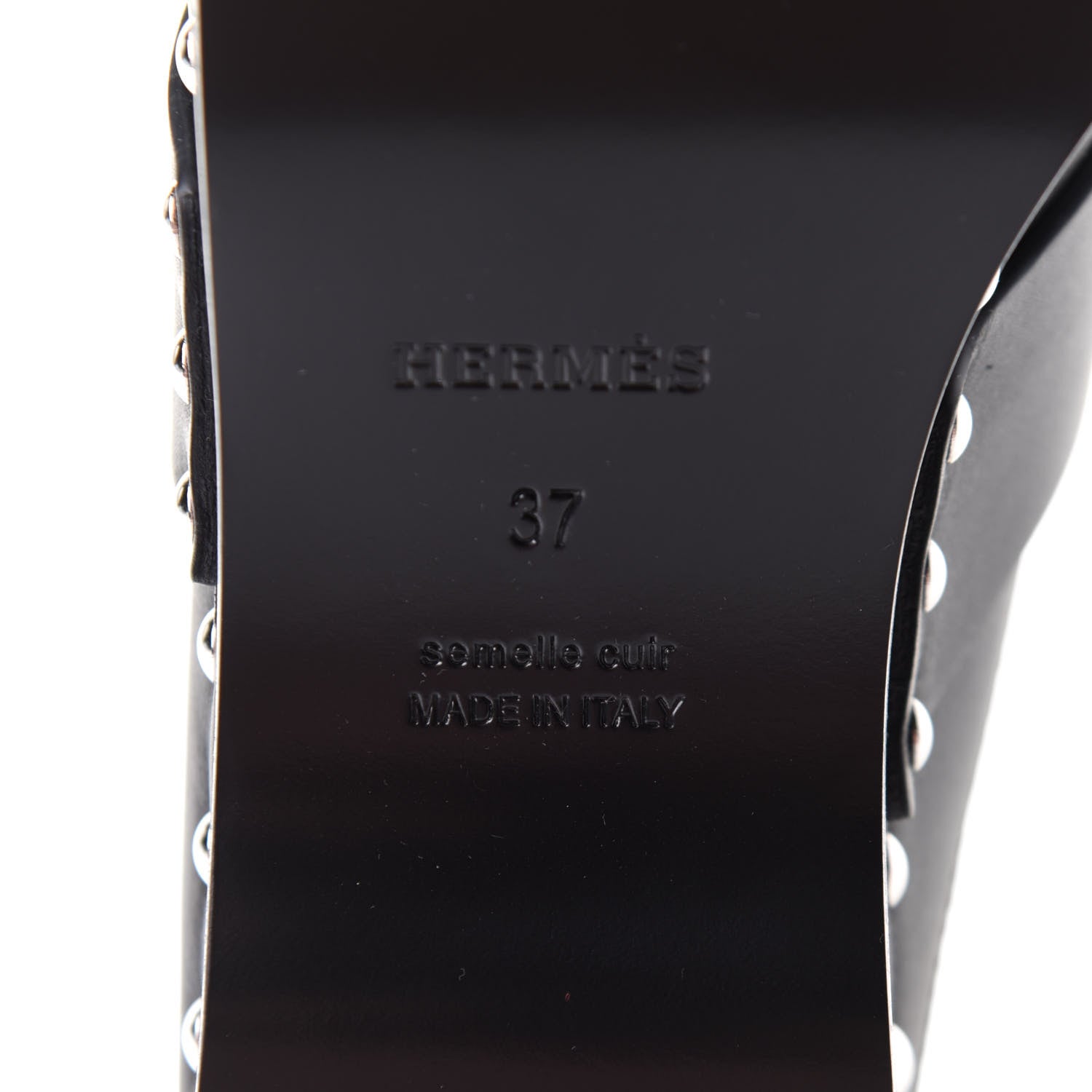 Hermes Calfskin Calya Mules 37 Black 8 of 9