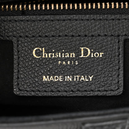 Christian Dior Grained Calfskin Saddle Bag Black 5 of 9