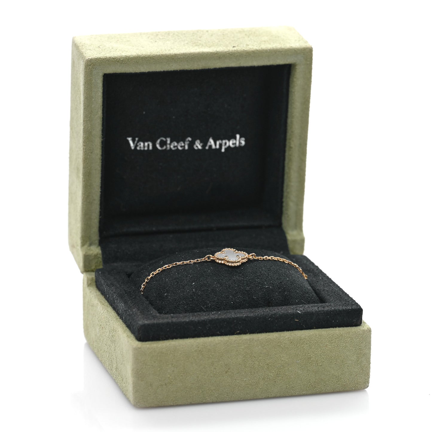 18K Yellow Gold Mother of Pearl Sweet Alhambra Bracelet