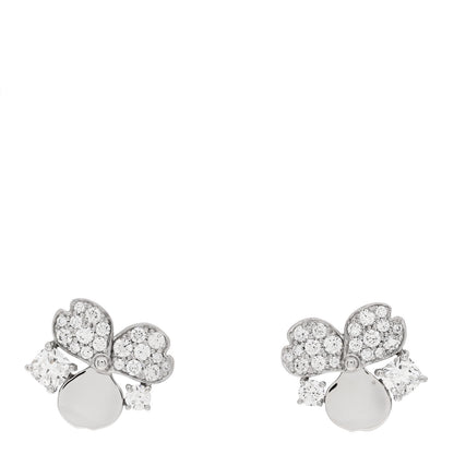 Tiffany Platinum Diamond Paper Flowers Cluster Earrings 1 of 5