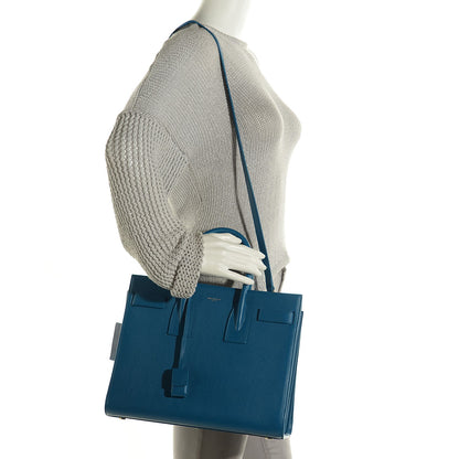 Saint Laurent Calfskin Small Sac De Jour Indigo 2 of 9