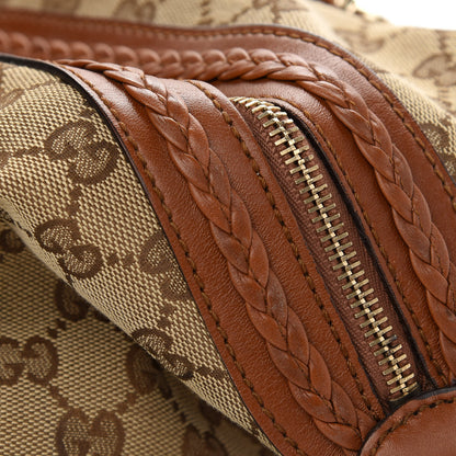 Gucci Monogram Small Brick Lane Boston Light Brown 10 of 12