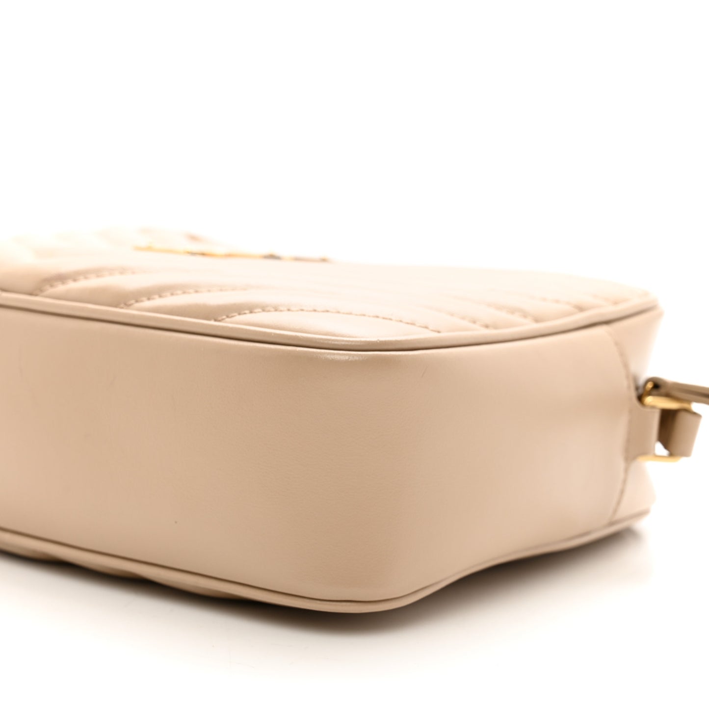 Calfskin Matelasse Monogram Lou Camera Bag Dark Beige