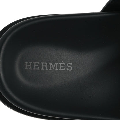 Hermes Calfskin Womens Chypre Sandals 38 Black 8 of 10