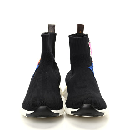 Louis Vuitton Stretch Fabric LV Black Heart Sock Sneaker 39 Black 2 of 9