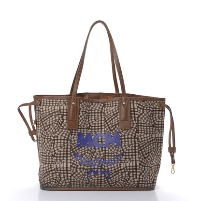MCM Visetos Medium Liz Reversible Shopper Tote Cognac 2 of 16