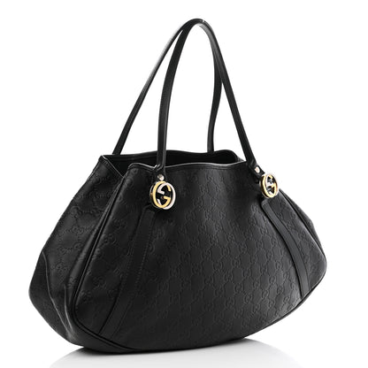 Gucci Guccissima Medium GG Twins Shoulder Bag Black 3 of 8