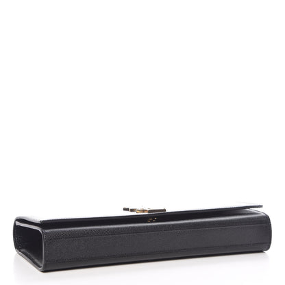 Saint Laurent Grain De Poudre Monogram Cassandre Clutch Black 4 of 9