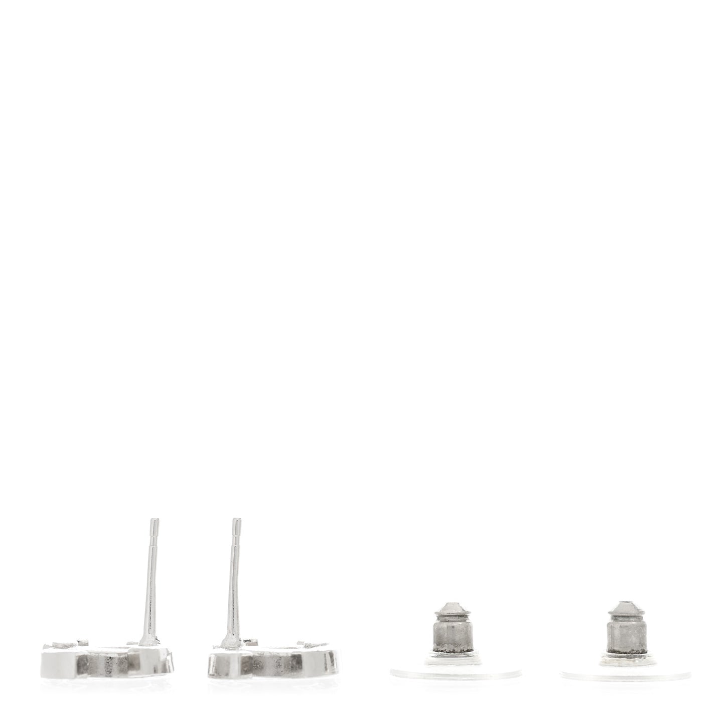 Crystal CC Earrings Silver Black