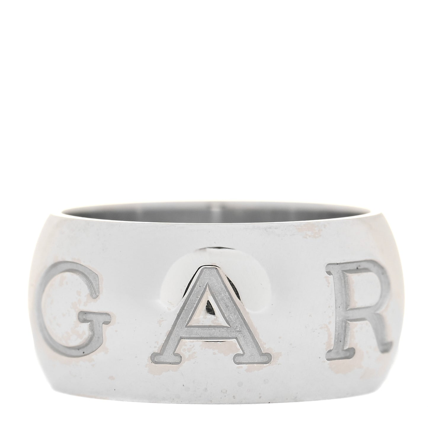 18K White Gold Monologo Band Ring 55 7.25