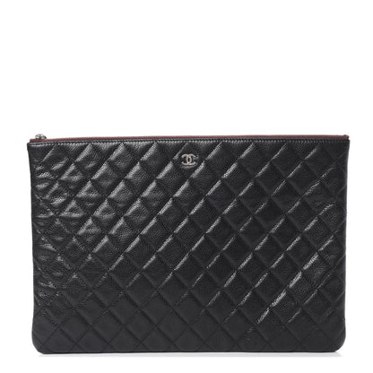 Chanel Caviar Quilted Large Cosmetic Case Black 1 of 6