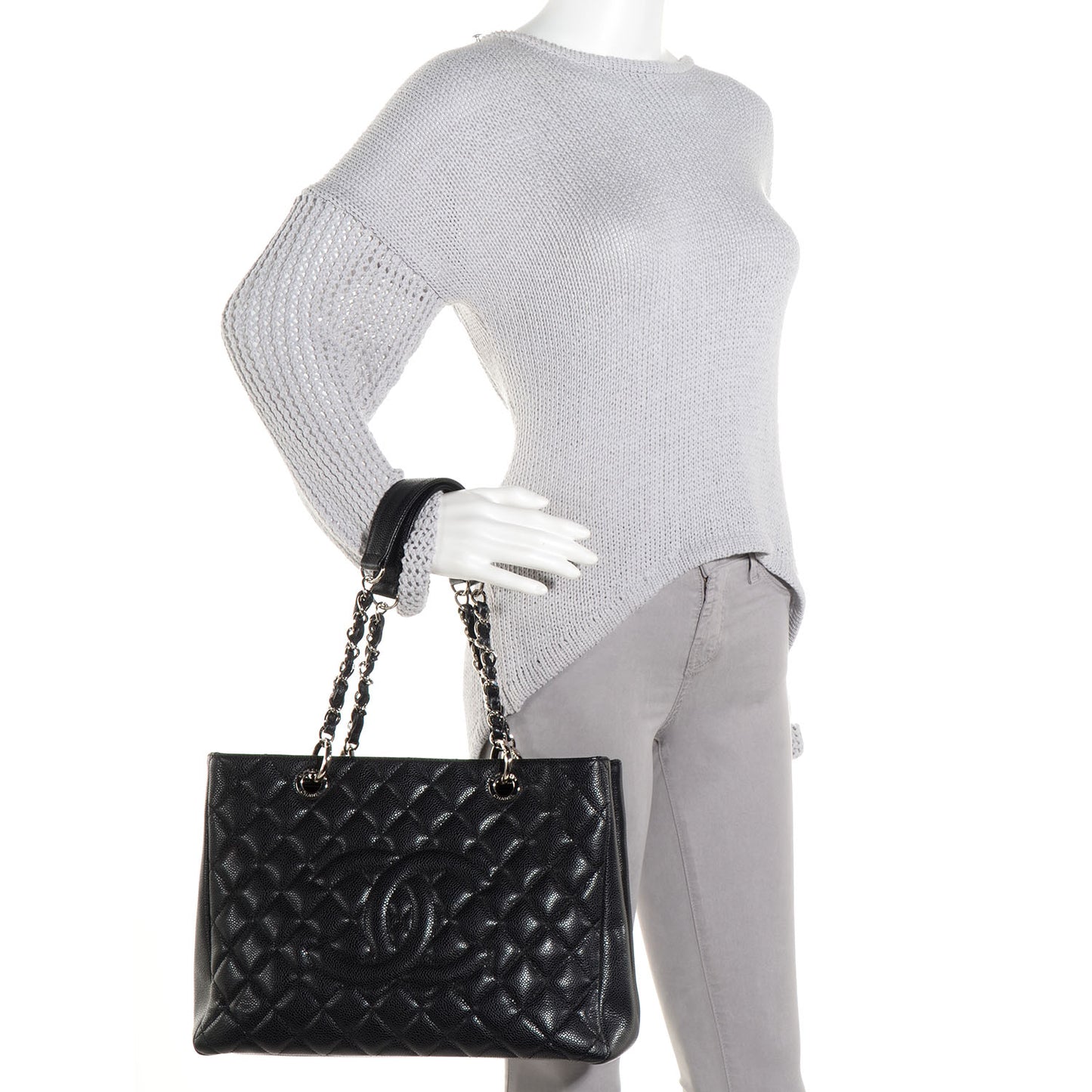 Caviar Grand Shopping Tote GST Black