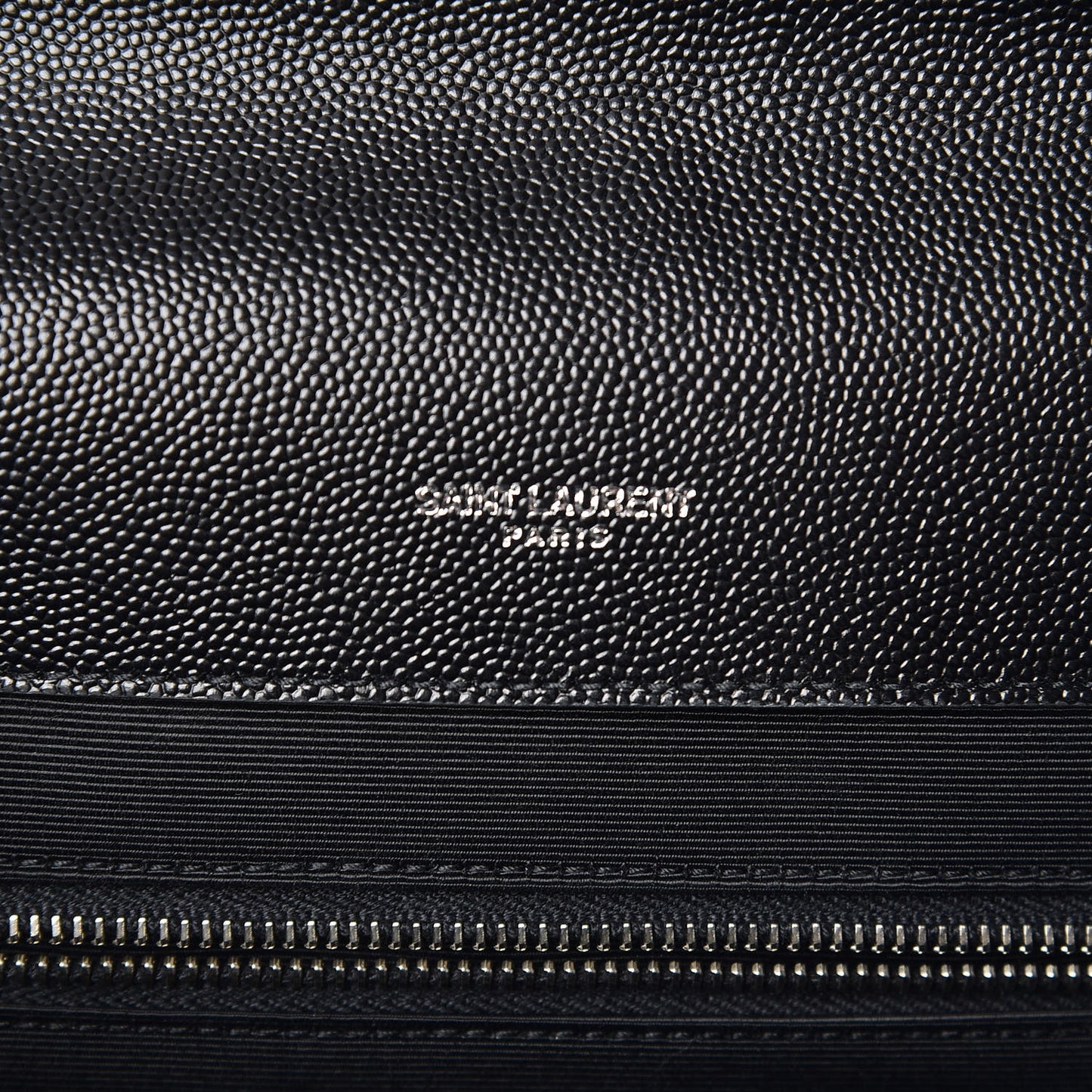 Grain De Poudre Textured Mixed Matelasse Large Triquilt Monogram Satchel Black