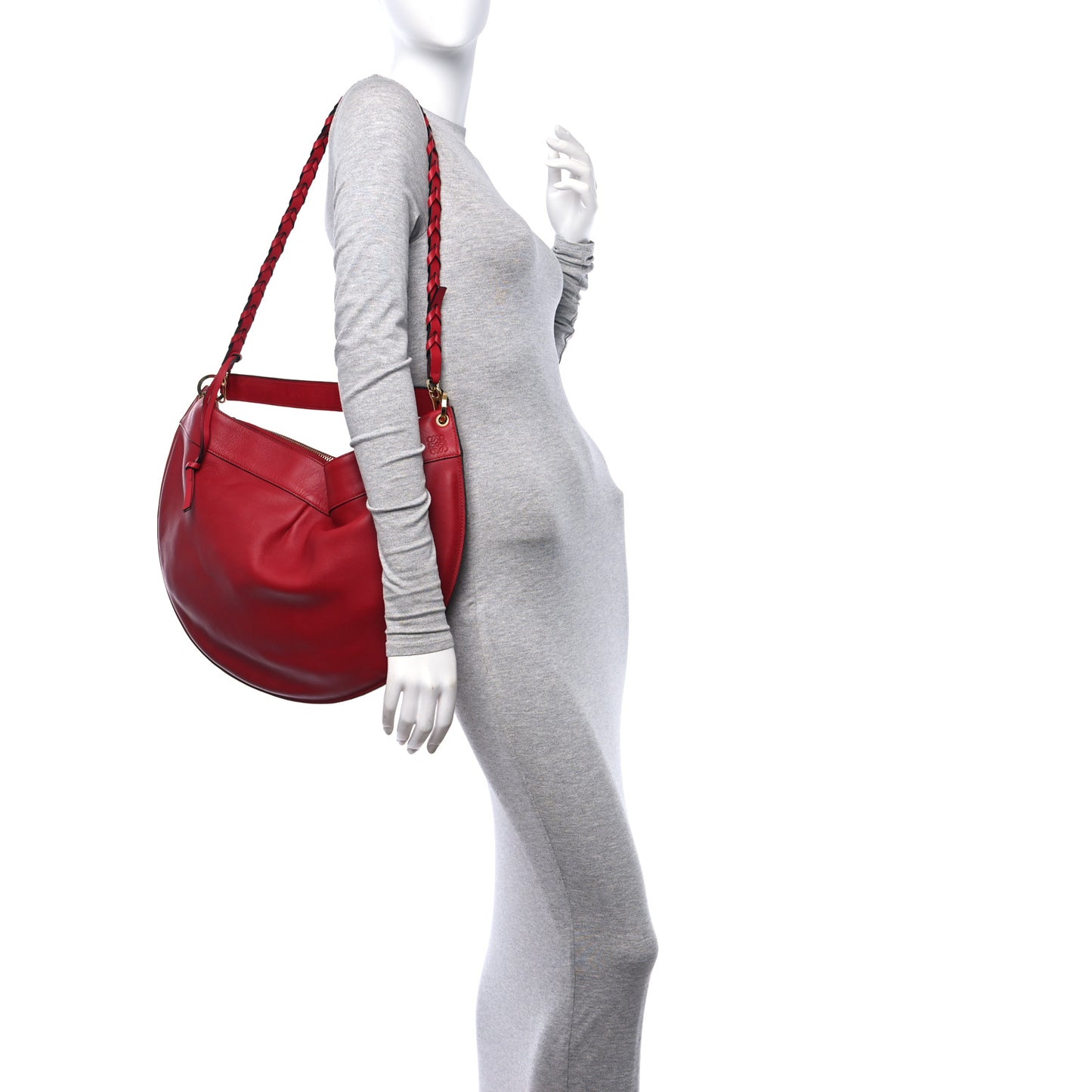 Calfskin Fortune Hobo Red