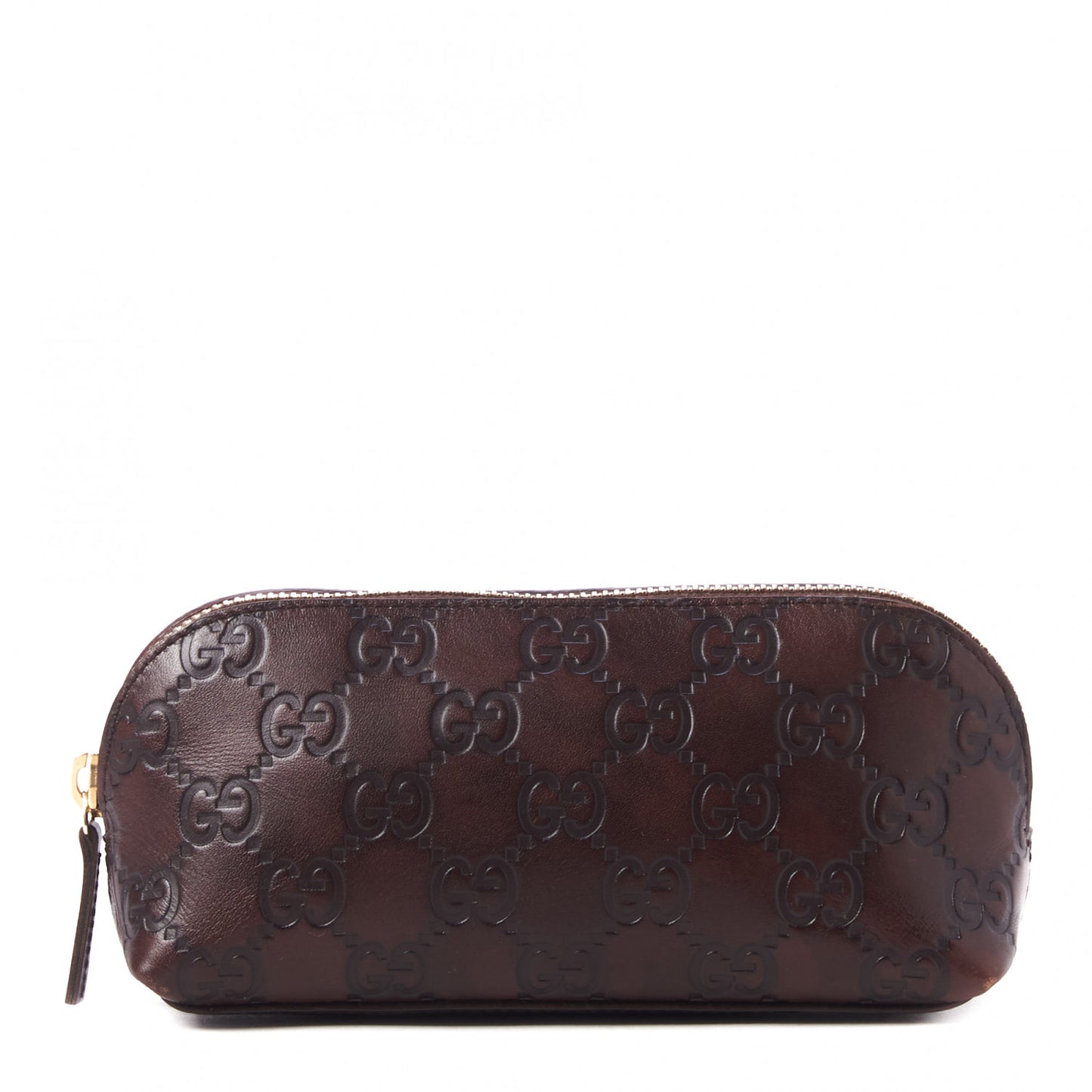 Guccissima Small Cosmetic Pouch Dark Brown