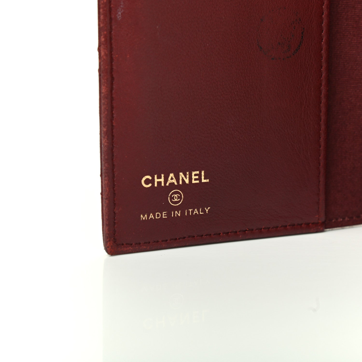 Chanel Lambskin Quilted Passport Holder Burgundy 6 of 8