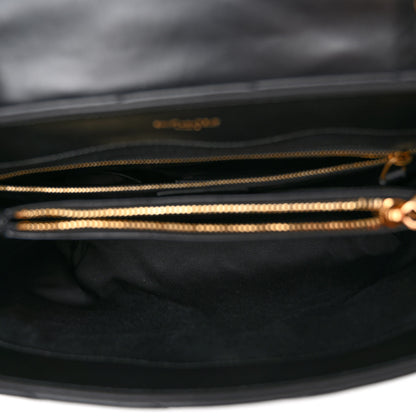 Saint Laurent Calfskin Y Quilted Monogram Medium Loulou Chain Satchel Black 5 of 9