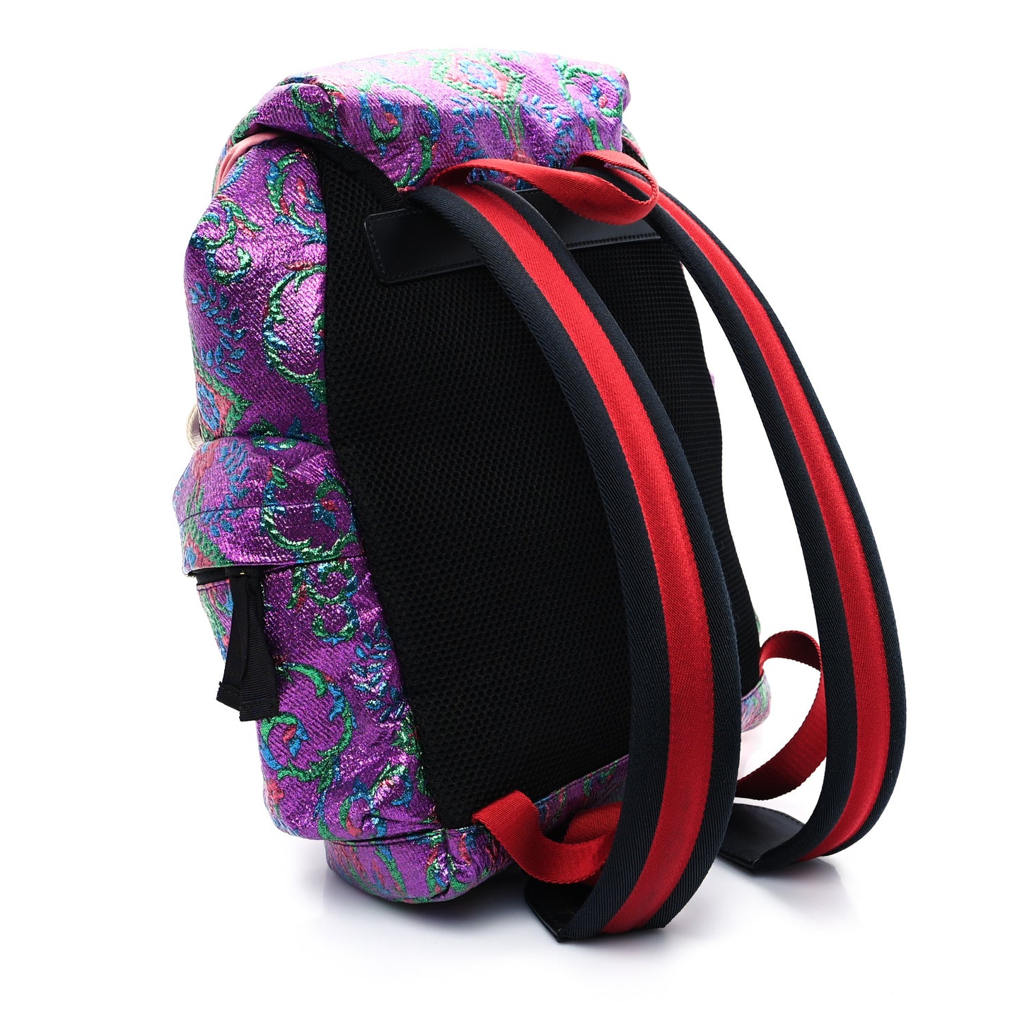 Brocade Web Small Double Buckle Backpack Multicolor