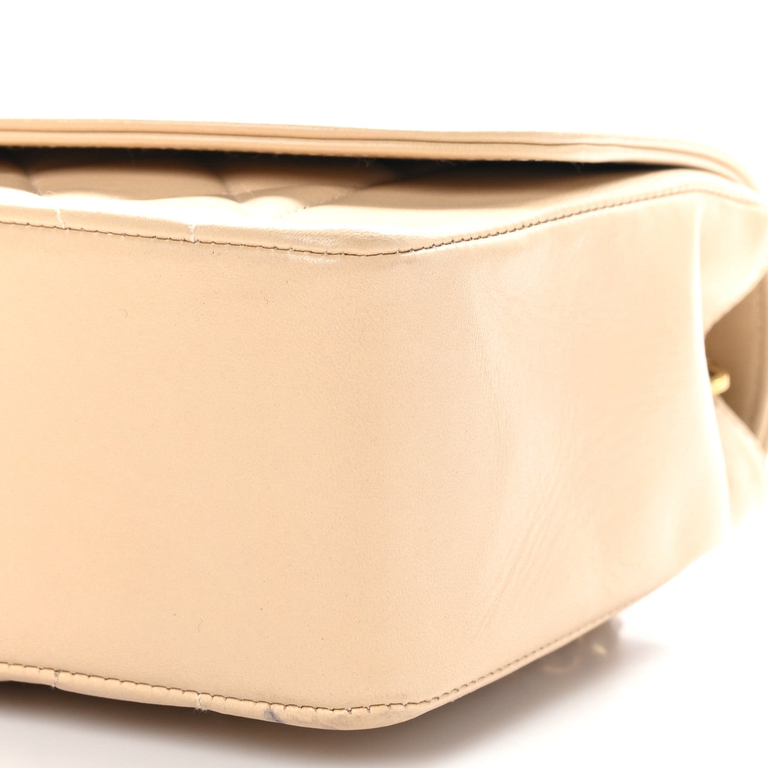 Chanel Lambskin Quilted Medium Single Flap Beige 11 of 12