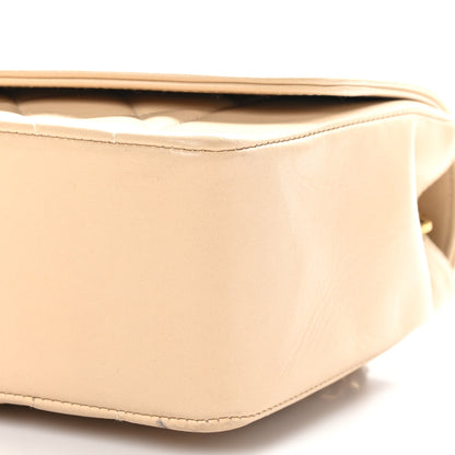 Chanel Lambskin Quilted Medium Single Flap Beige 11 of 12