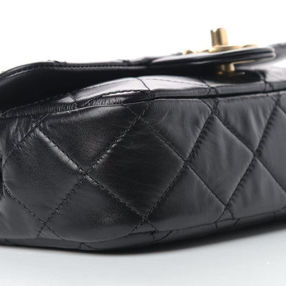 Chanel Calfskin Quilted Small Crystal Pearls Flap Bag Black 8 of 9