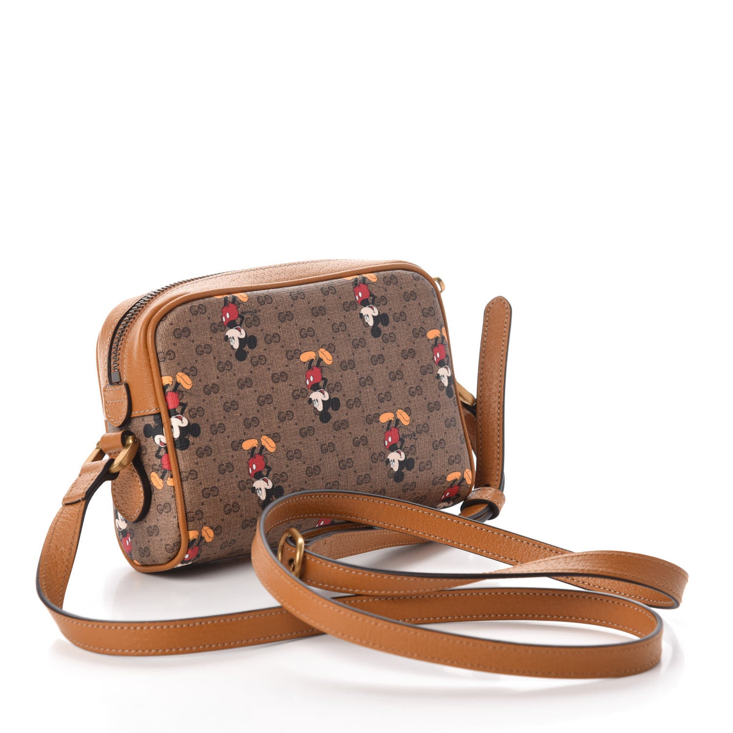 Gucci X DISNEY Mini Vintage GG Supreme Monogram Mickey Mouse Shoulder Bag Beige Vintage Sun Oil 3 of 9