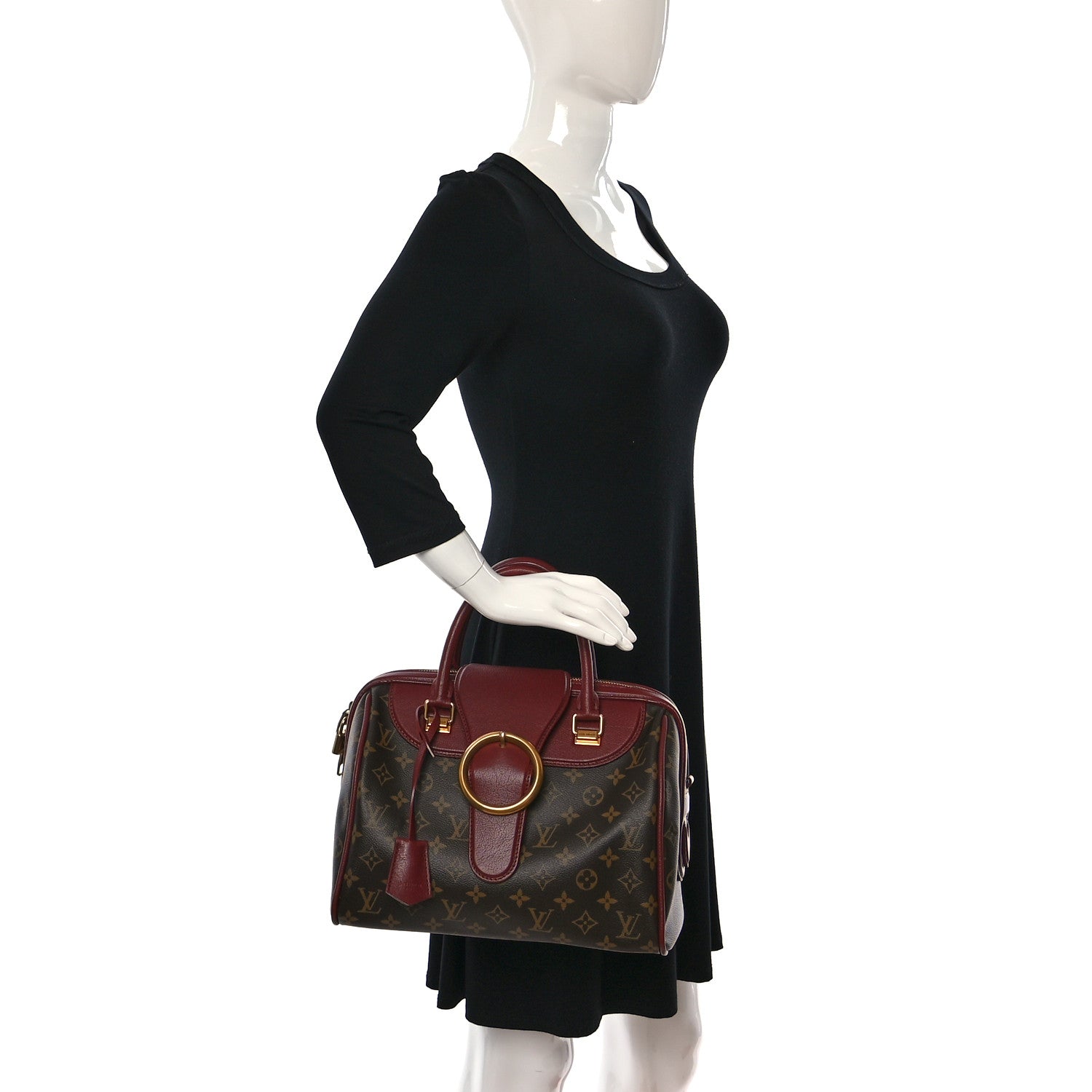 Louis Vuitton Monogram Golden Arrow Speedy Burgundy 2 of 8