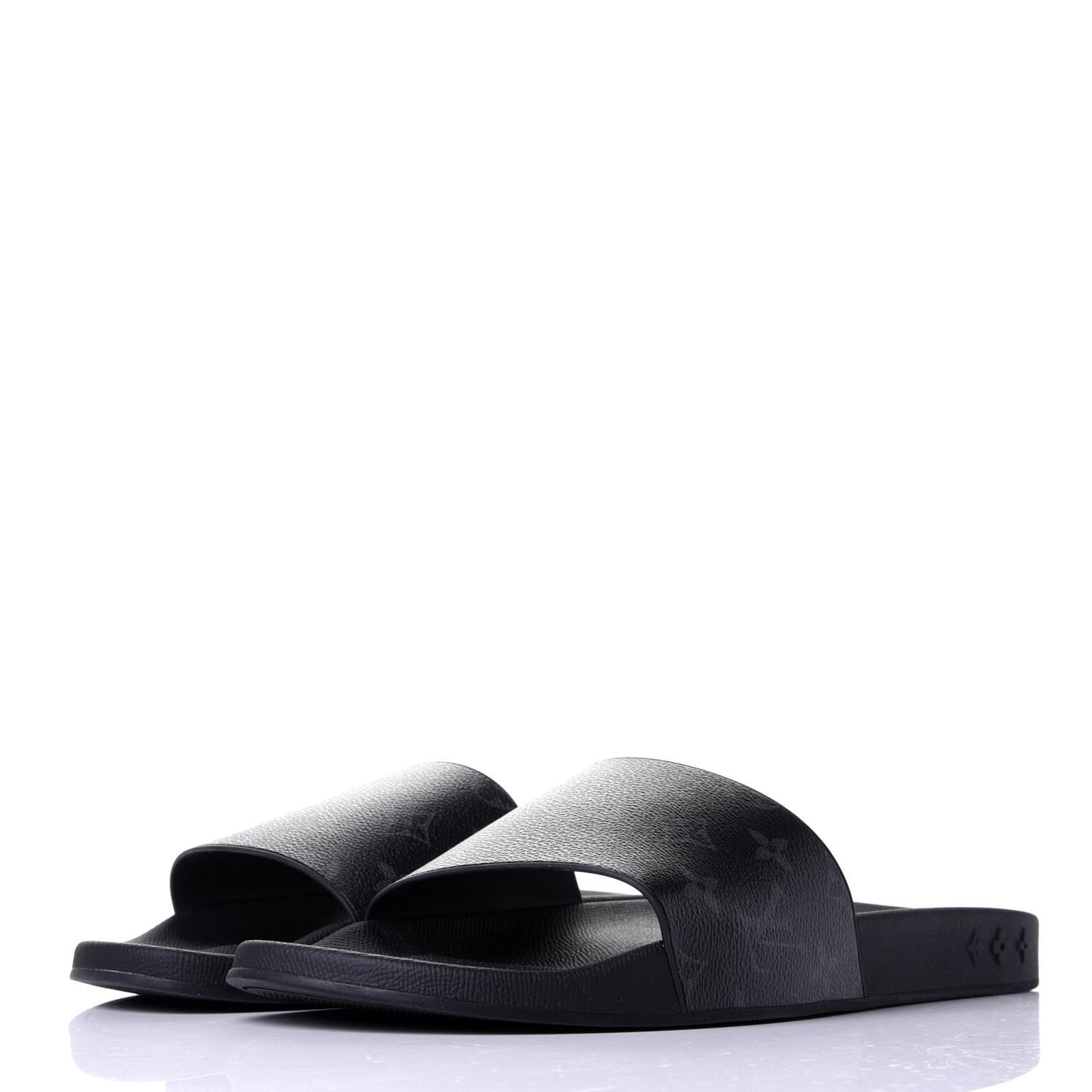 Rubber Monogram Eclipse Mens Waterfront Mules 12 Black