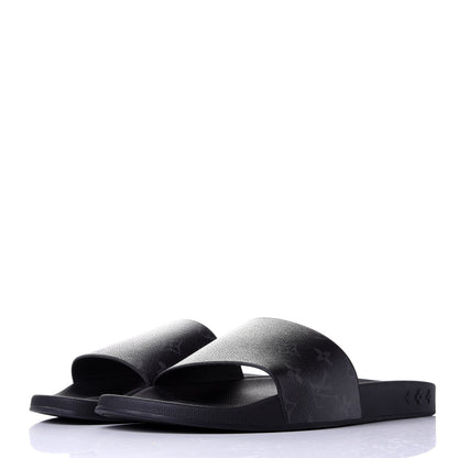 Louis Vuitton Rubber Monogram Eclipse Mens Waterfront Mules 12 Black 3 of 10