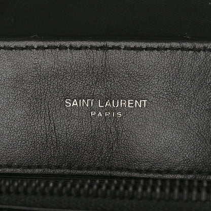 Saint Laurent Calfskin Y Quilted Monogram Monochrome Medium Loulou Chain Satchel Black 6 of 9