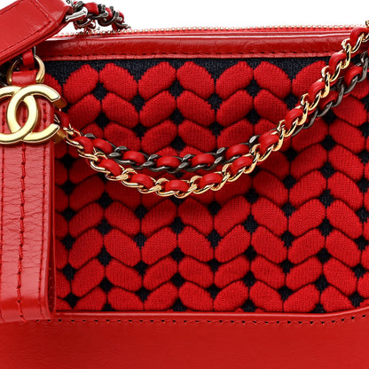 Chanel Wool Calfskin Small Gabrielle Hobo Red 8 of 10