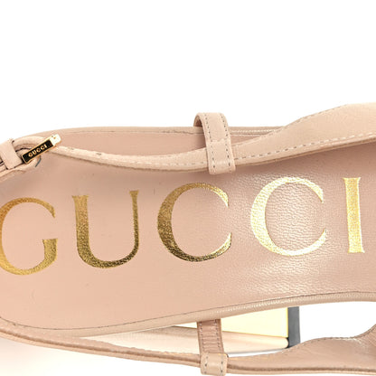 Gucci Malaga Kid Horsebit 75mm Slingback Pumps 39.5 Skin Rose 8 of 9