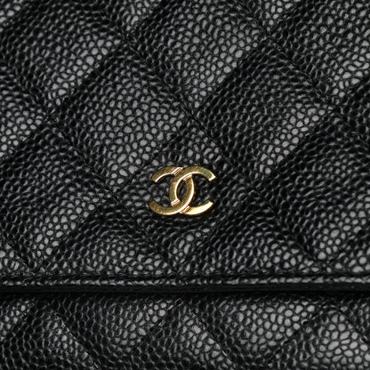 Chanel Caviar Quilted Wallet On Chain WOC Black 10 of 14