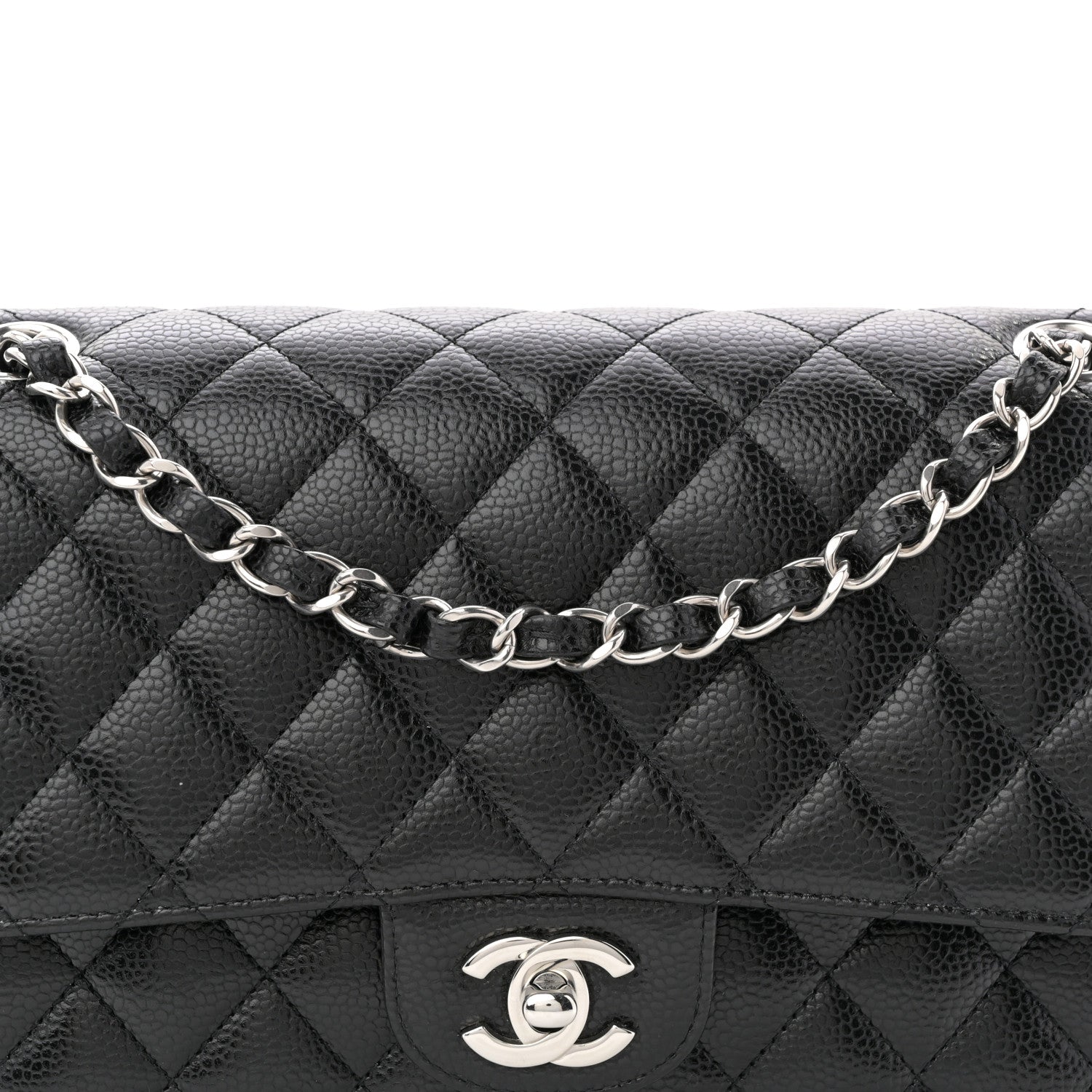 Chanel Caviar Quilted Medium Double Flap Black 8 of 11