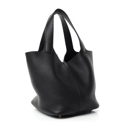 Hermes Taurillon Clemence Picotin Lock 22 MM Black 3 of 11