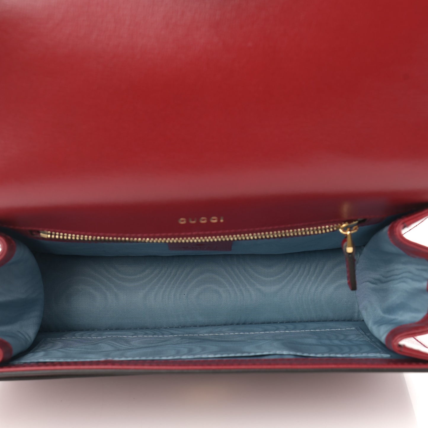 Textured Calfskin Small Torchon GG Ring Shoulder Bag New Cherry Red