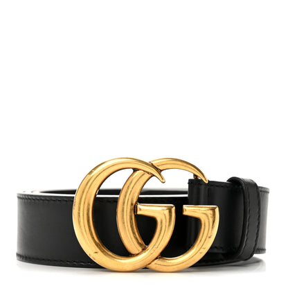 Gucci Calfskin Double G 30mm Belt 90 36 Black 1 of 8