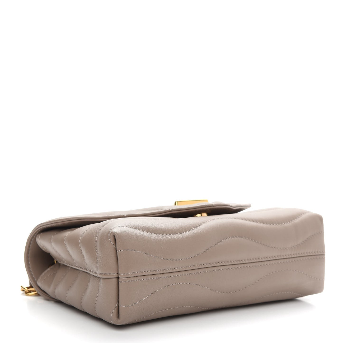 Calfskin LV New Wave Chain Bag Taupe