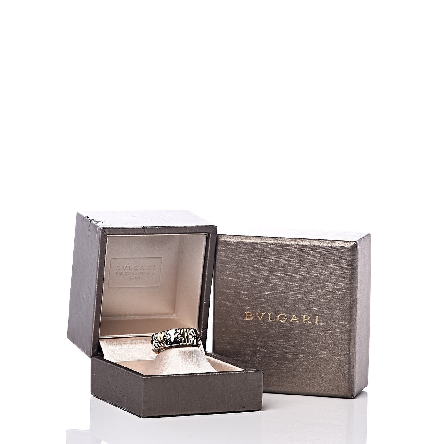 Stainless Steel 18K Yellow Gold Parentesi Ring 54 6.75