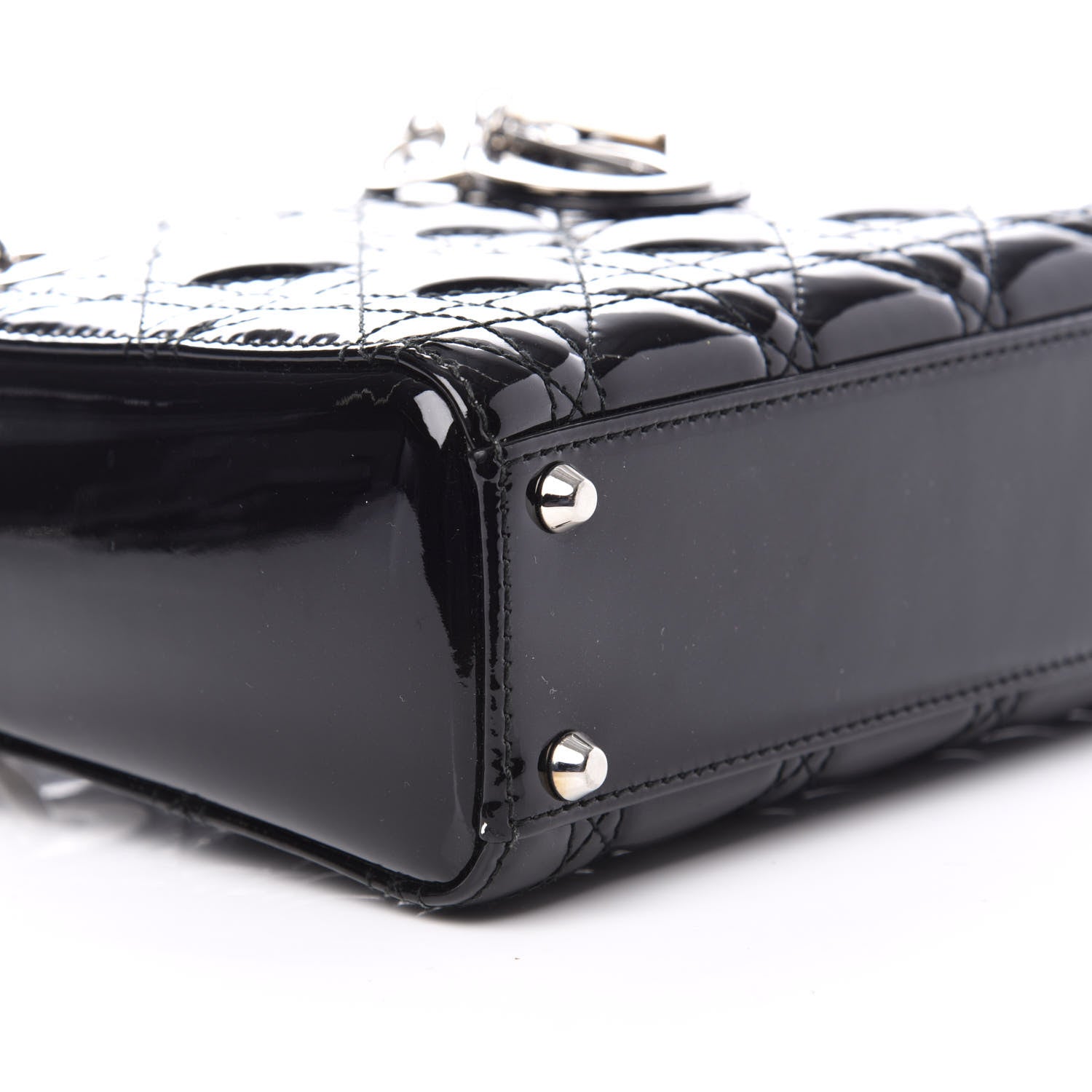 Christian Dior Patent Cannage Mini Lady Dior Black 7 of 9