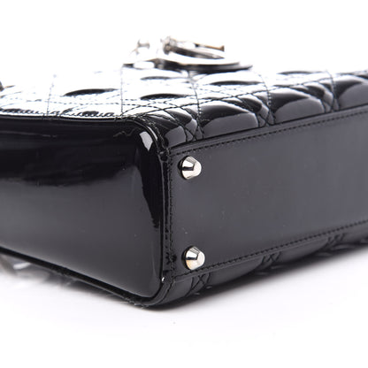 Christian Dior Patent Cannage Mini Lady Dior Black 7 of 9