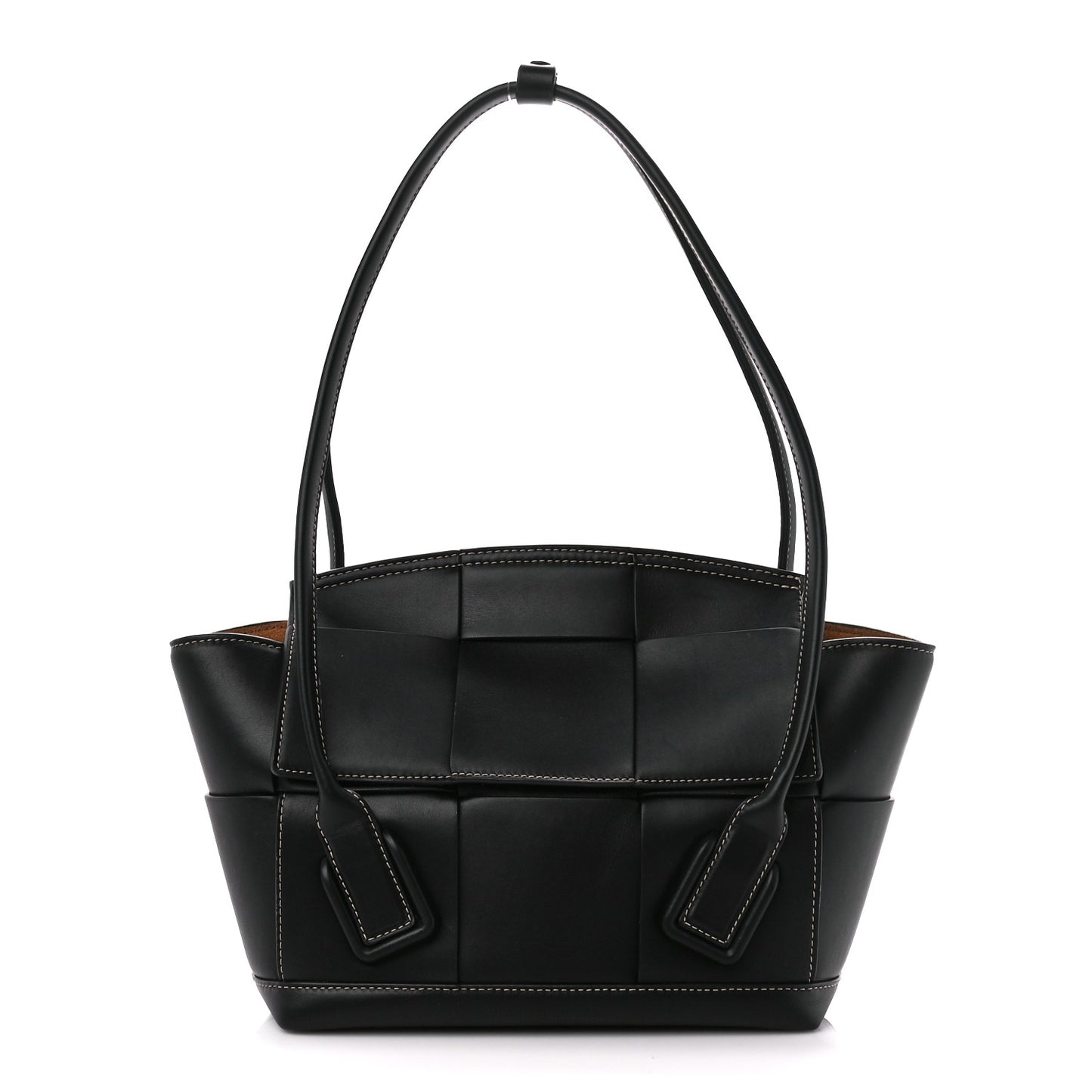 French Calfskin Maxi Intrecciato Arco 33 Black