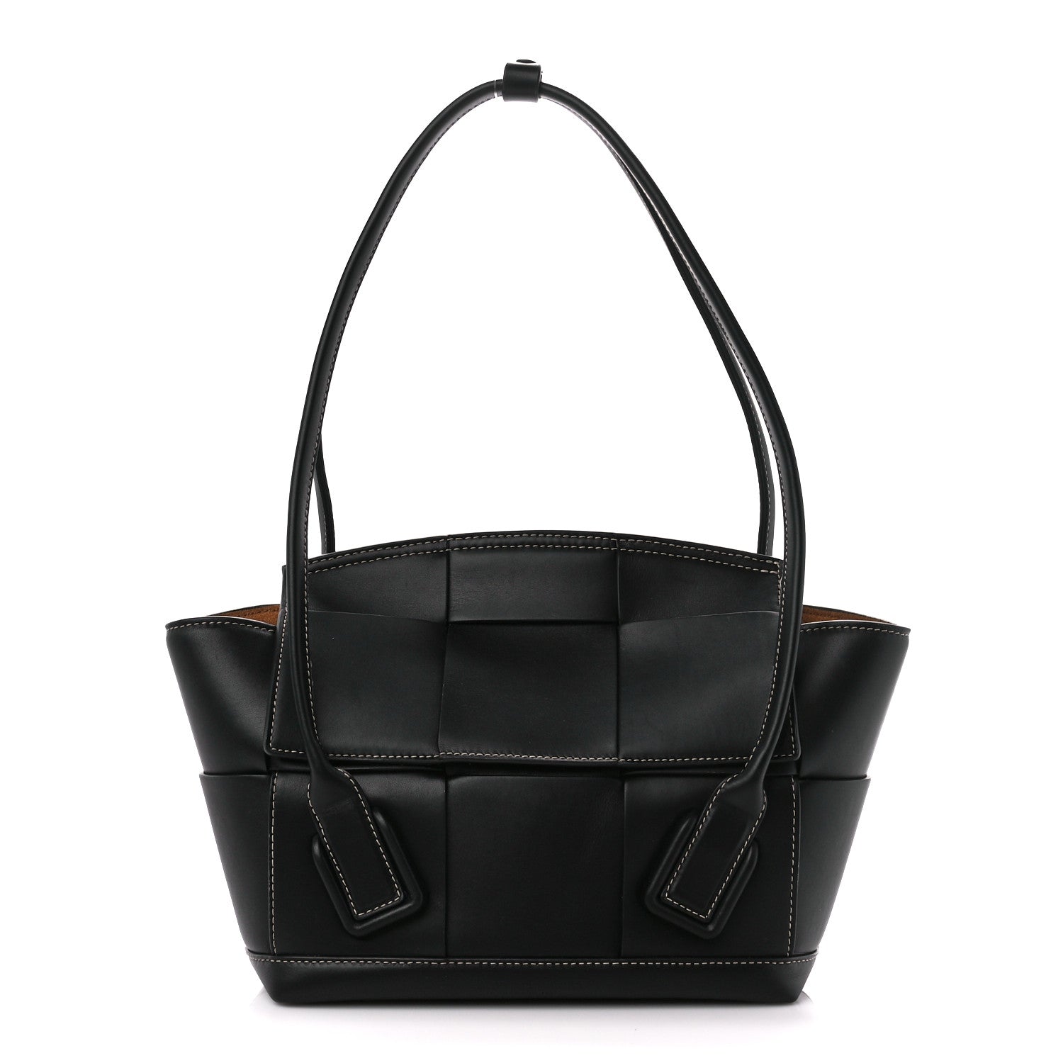 Bottega Veneta French Calfskin Maxi Intrecciato Arco 33 Black 1 of 12