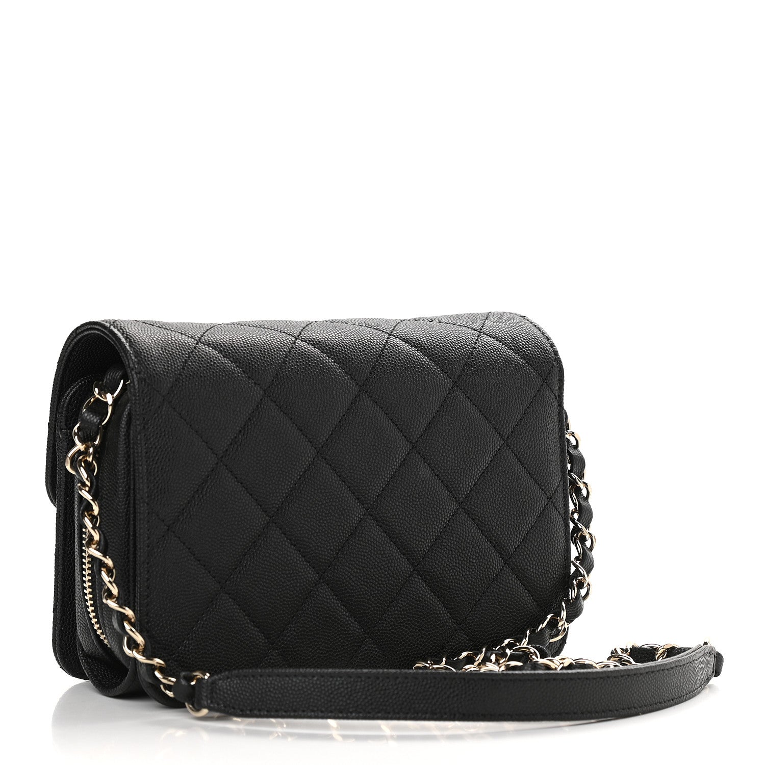 Chanel Caviar Quilted Like A Wallet Flap Black 3 of 9