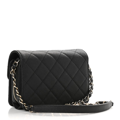 Chanel Caviar Quilted Like A Wallet Flap Black 3 of 9
