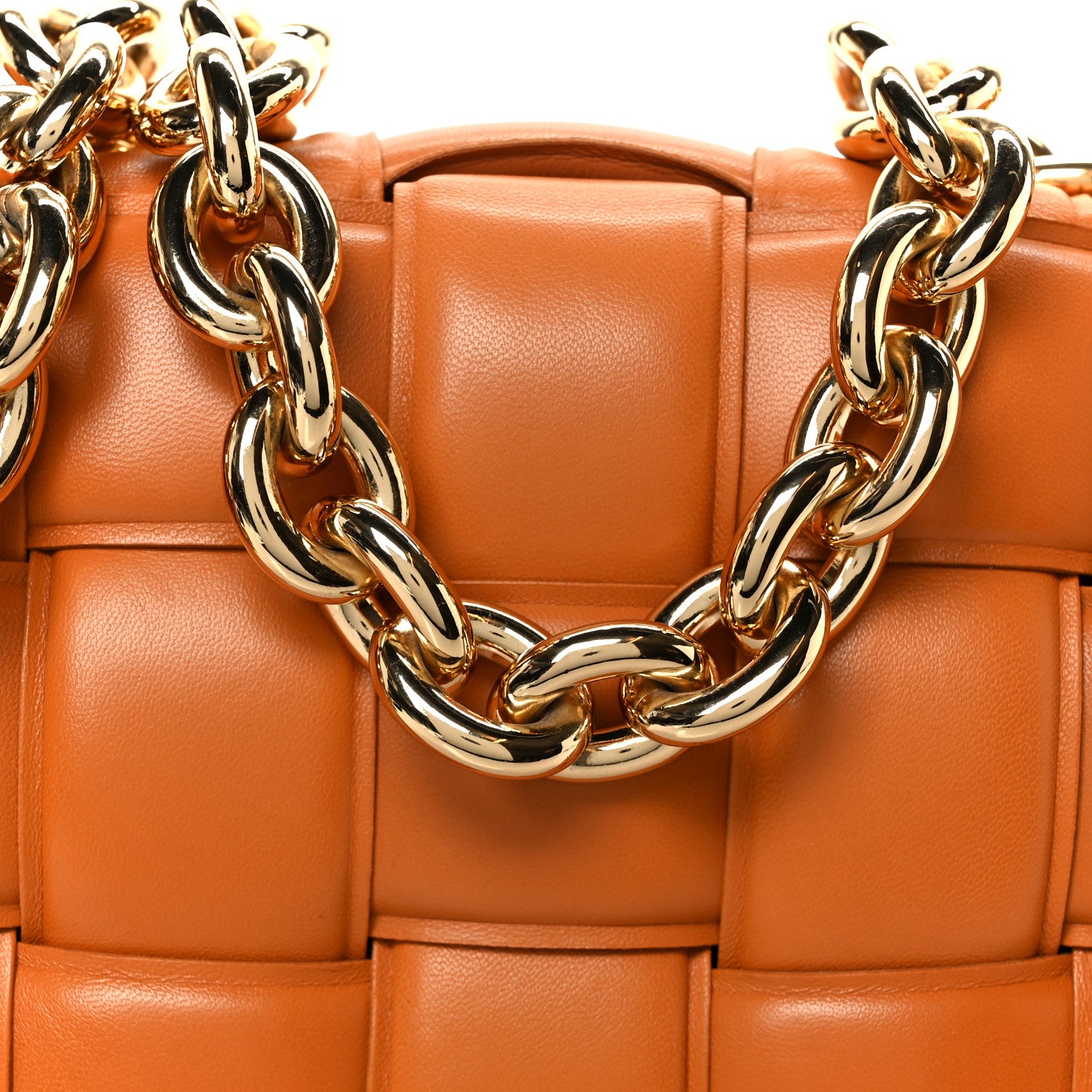 Bottega Veneta Lambskin Maxi Intreccio Padded Chain Cassette Crossbody Bag Clay 10 of 12