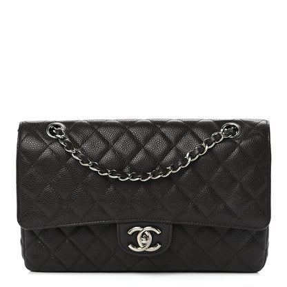 Chanel Caviar Quilted Medium Double Flap Dark Brown 1 of 13